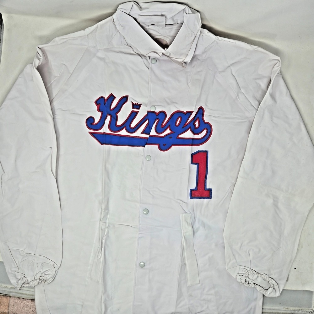 Vintage Kansas City Kings Rain Jacket Youth Large NBA Stadium Giveaway 1970s